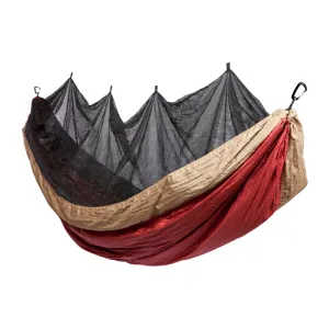 Bug Net Hammock - Ruby Wine Body & Lead Grey Border Bug Net Hammock - Ruby Wine Body & Lead Grey Border