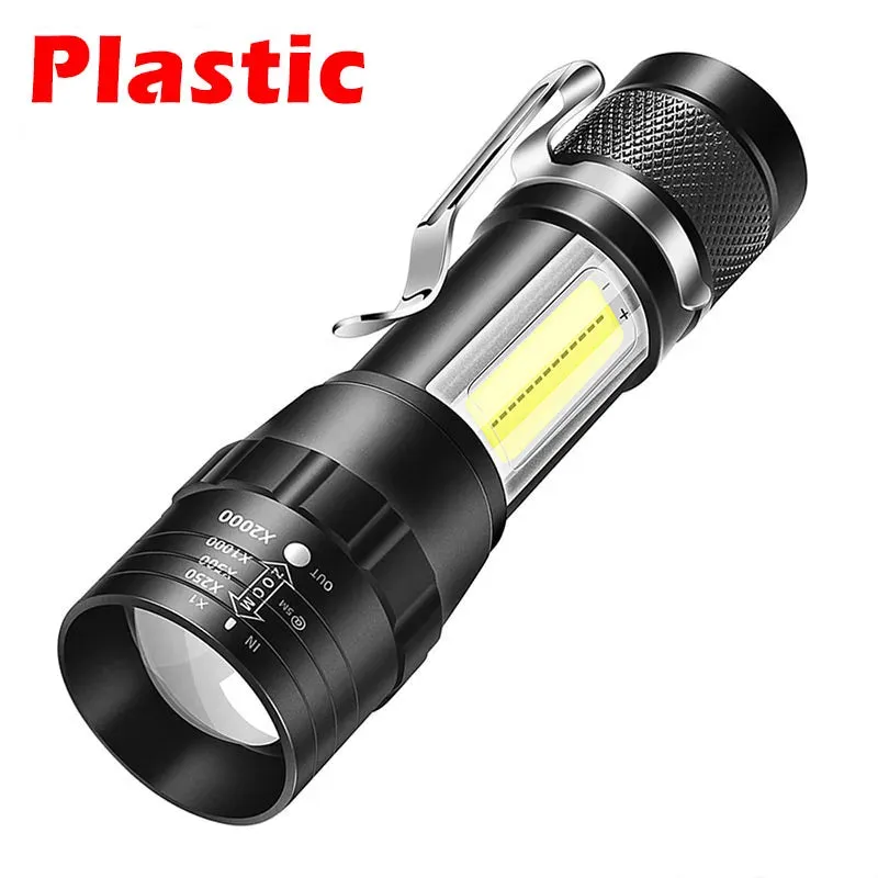 Built In Battery XP-G Q5 LED Zoom Focus Mini Led Flashlight Torch Lamp Torch Lantern Adjustable Penlight Waterproof Flashlamp