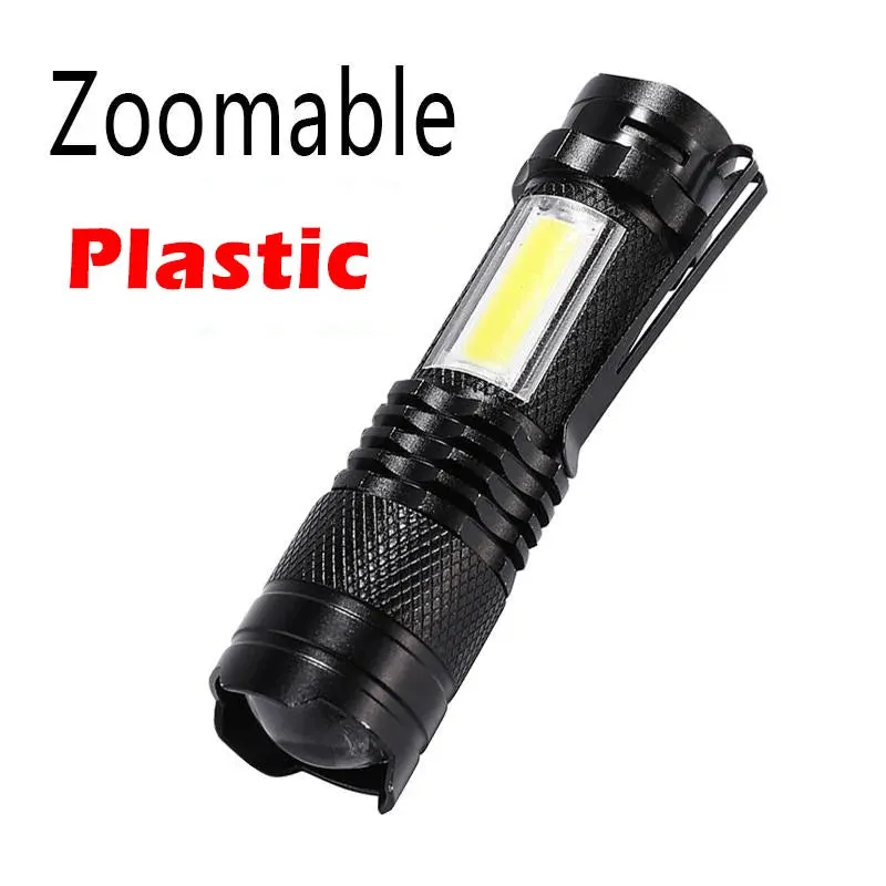 Built In Battery XP-G Q5 LED Zoom Focus Mini Led Flashlight Torch Lamp Torch Lantern Adjustable Penlight Waterproof Flashlamp