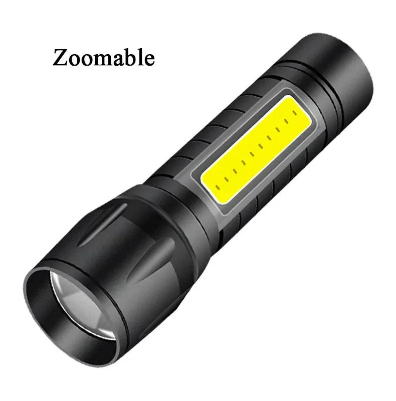 Built In Battery XP-G Q5 LED Zoom Focus Mini Led Flashlight Torch Lamp Torch Lantern Adjustable Penlight Waterproof Flashlamp