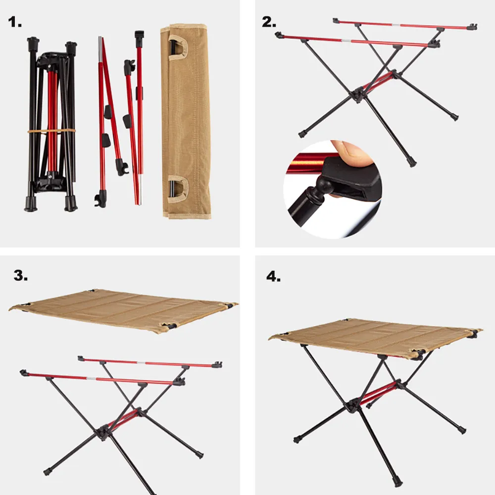 Camp Leader Fabric Top Folding Table - CAMO