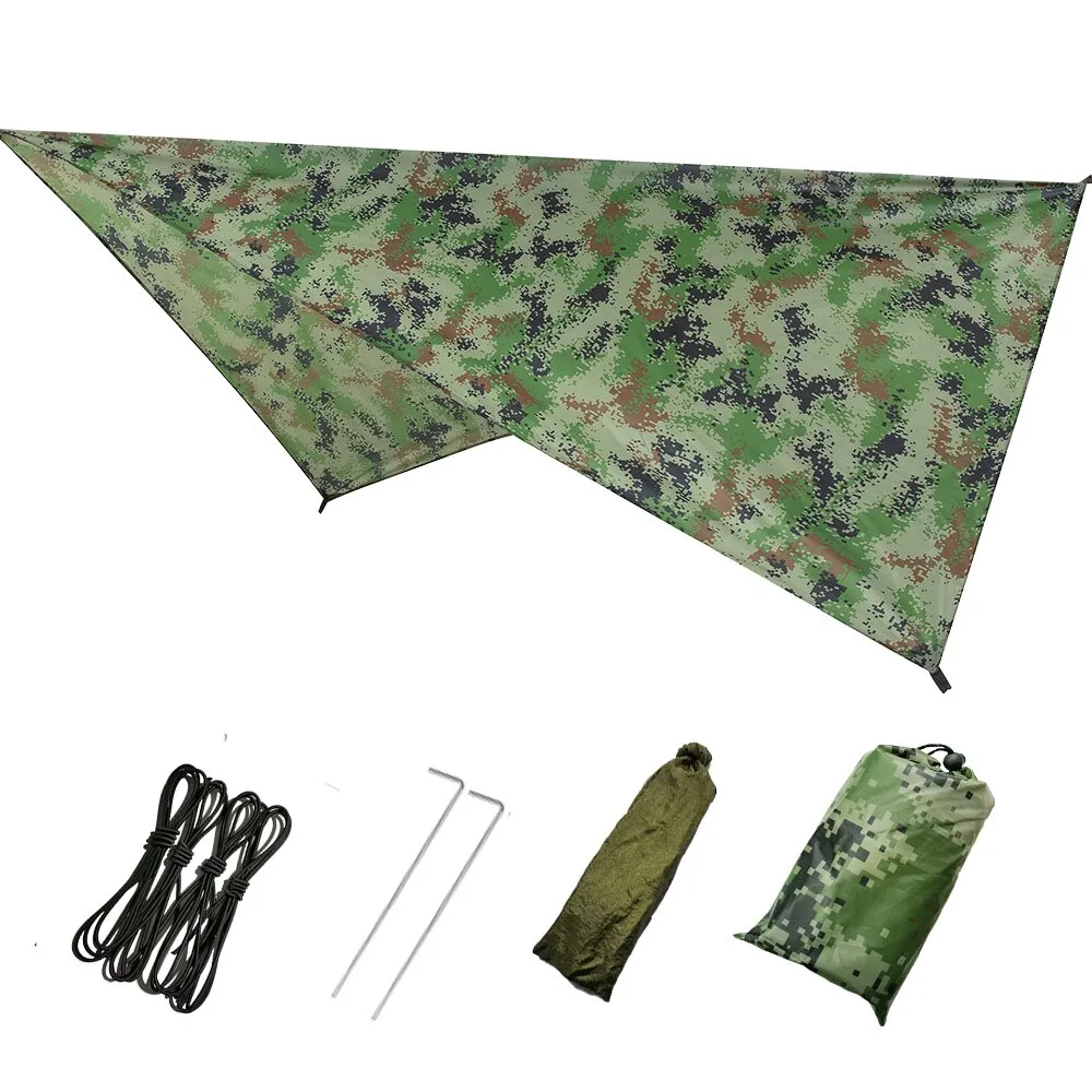 Camping Hammock With Mosquito Net and Rain Fly Portable Double Hammock With Bug Net and Tent Tarp Tree Straps for Travel Camping