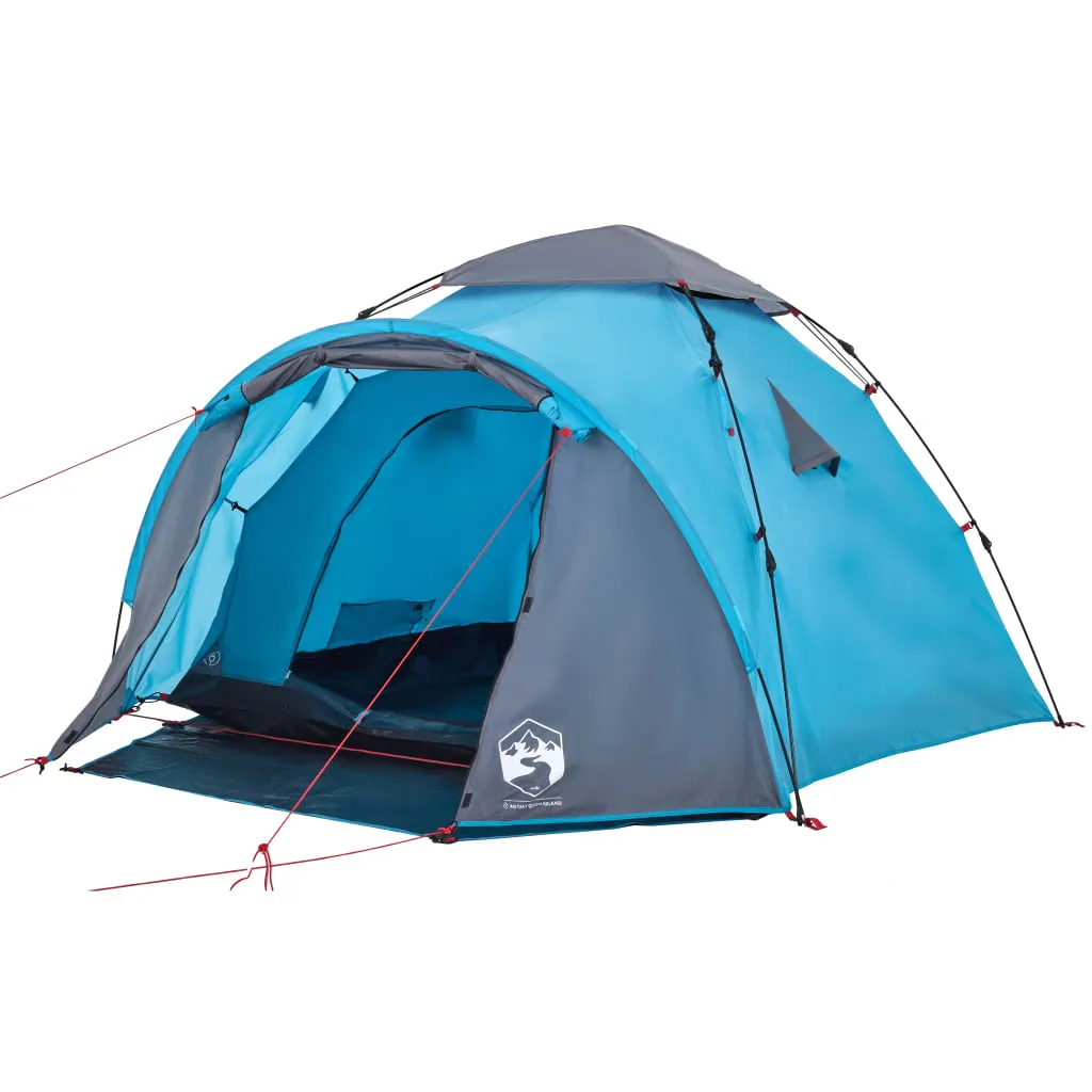 Camping Tent Dome 3-Person Blue Quick Release