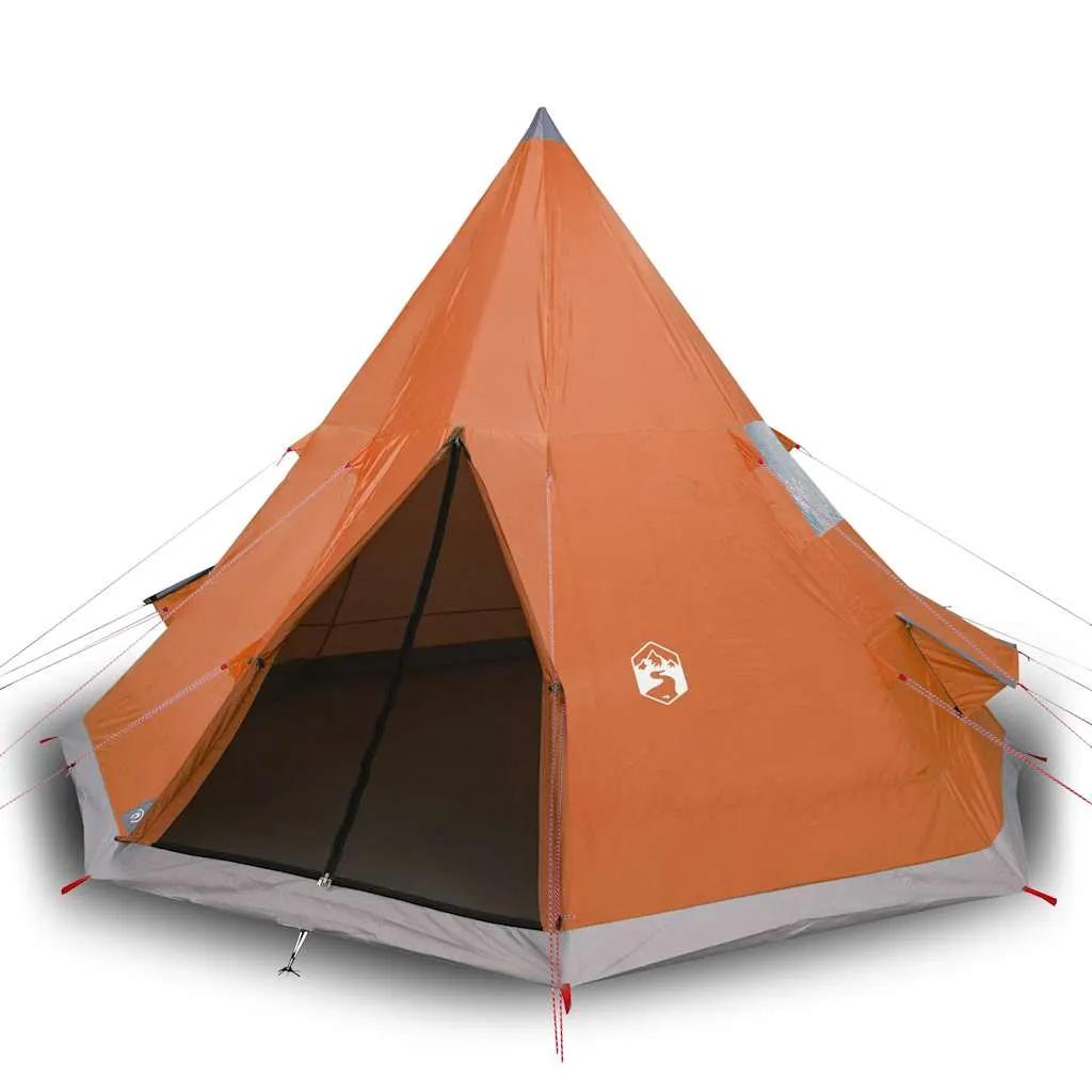 Camping Tent Tipi 4-Person Orange Waterproof