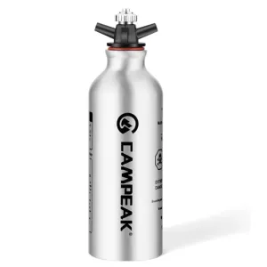 CAMPST Portable liquid Fuel Bottle Aluminum Gasoline Kerosene Alcohol Spare Storage Can 0.5L