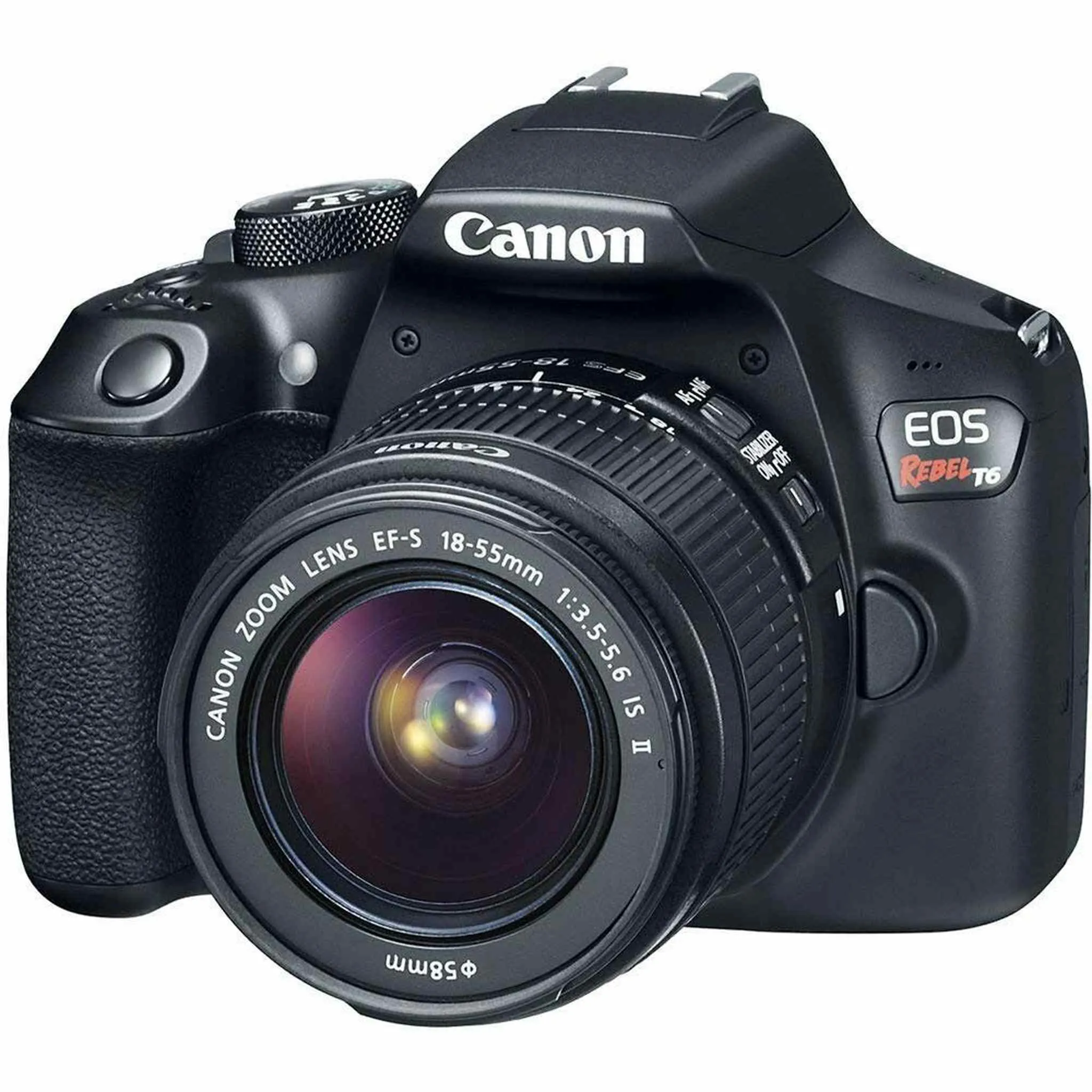 Canon EOS Rebel T6 DSLR Camera 18-55mm is Lens & 55-250mm is STM Lens   Flash   UV FLD CPL Filter Kit   Wide Angle & Tel