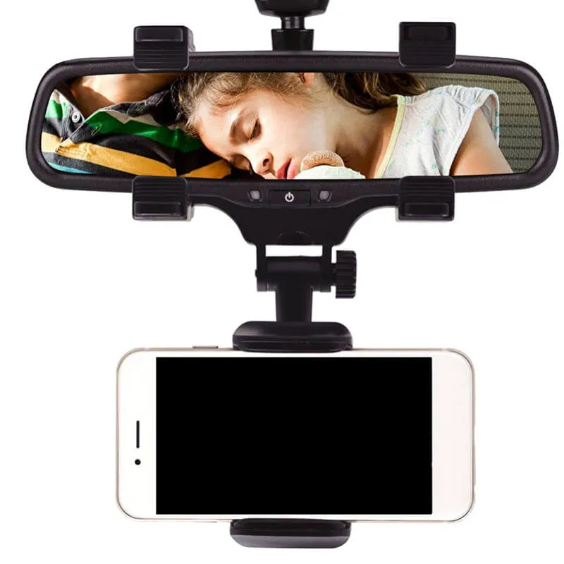 Car Rear View Mirror Phone Holder Universal Auto Car Navigation Bracket