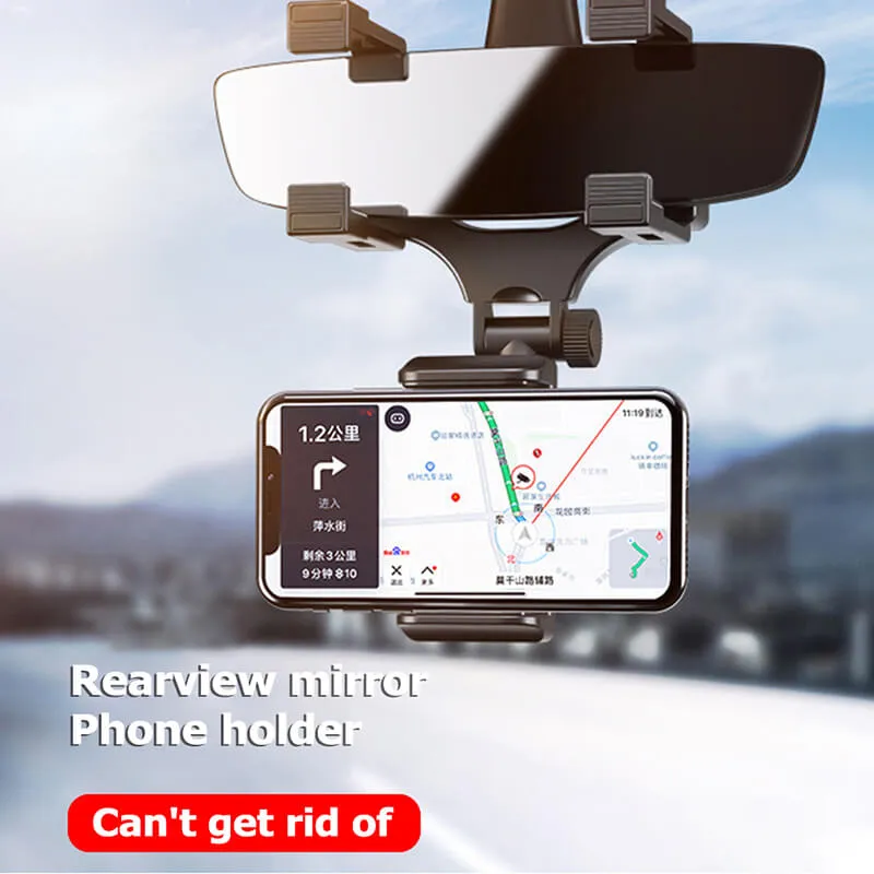 Car Rear View Mirror Phone Holder Universal Auto Car Navigation Bracket