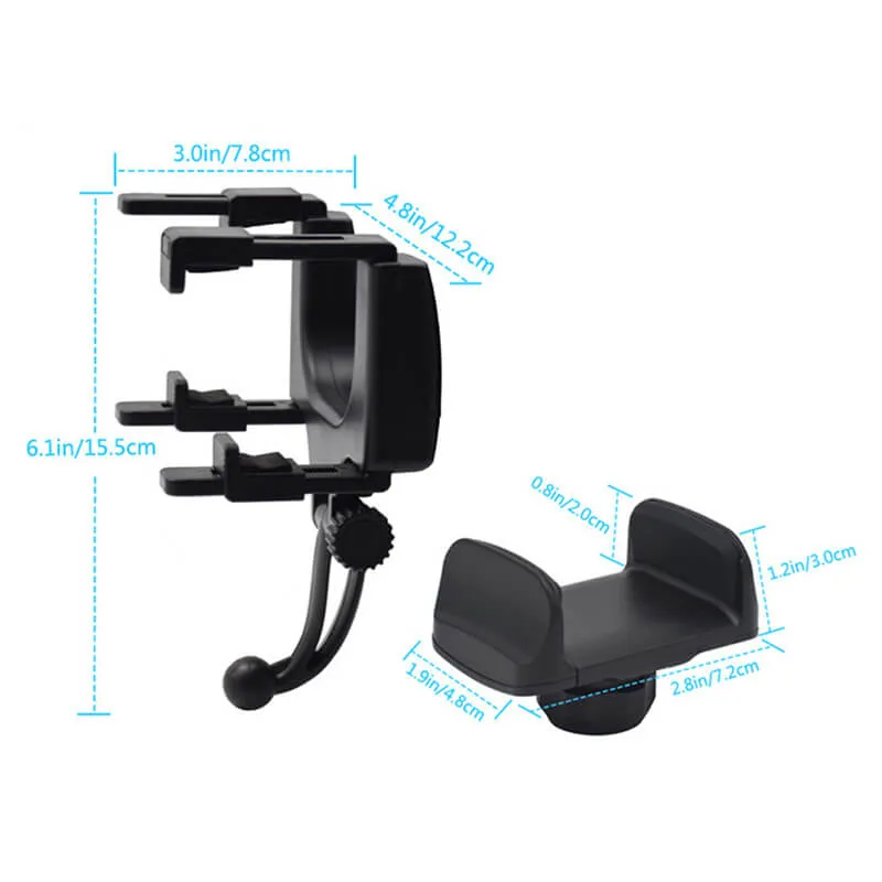 Car Rear View Mirror Phone Holder Universal Auto Car Navigation Bracket