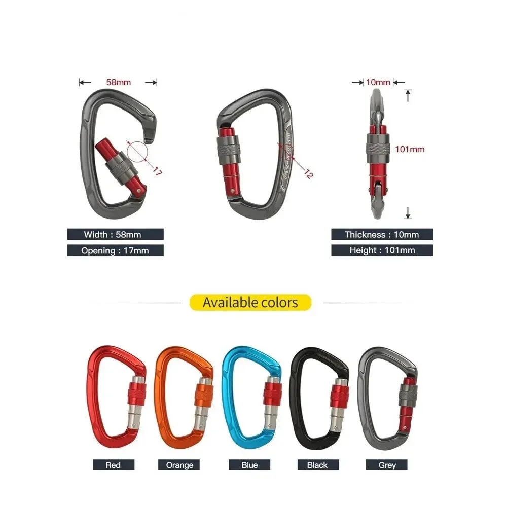 Carabiner Safety Buckle for Camping, Climbing, Hammock and more