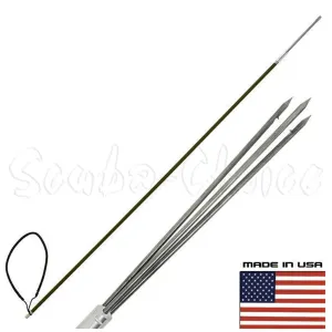 CARBON FIBER 7' One Piece Spearfishing Pole Spear w/ 3 Prong SS Paralyzer Tip
