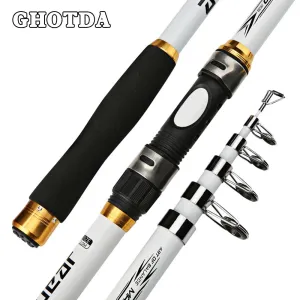 Carp Fishing Rod feeder Hard FRP Carbon Fiber Telescopic Fishing Rod fishing pole