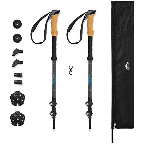 Cascade Mountain Tech Trekking Poles - Carbon Fiber