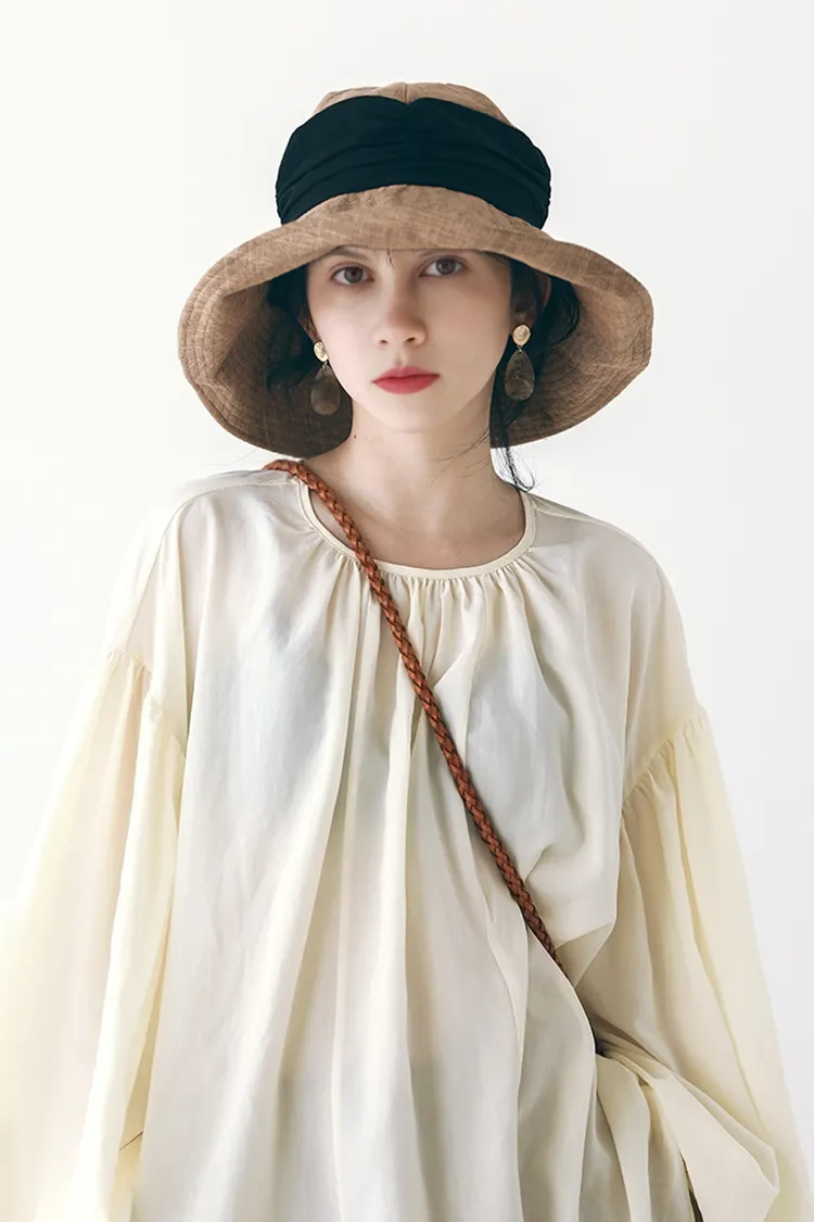 Casual Linen Wide Brim Sun Hat