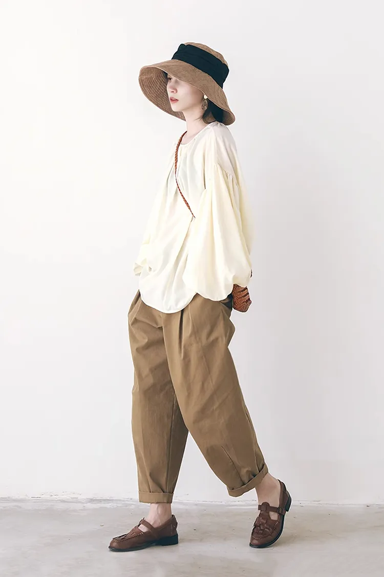 Casual Linen Wide Brim Sun Hat