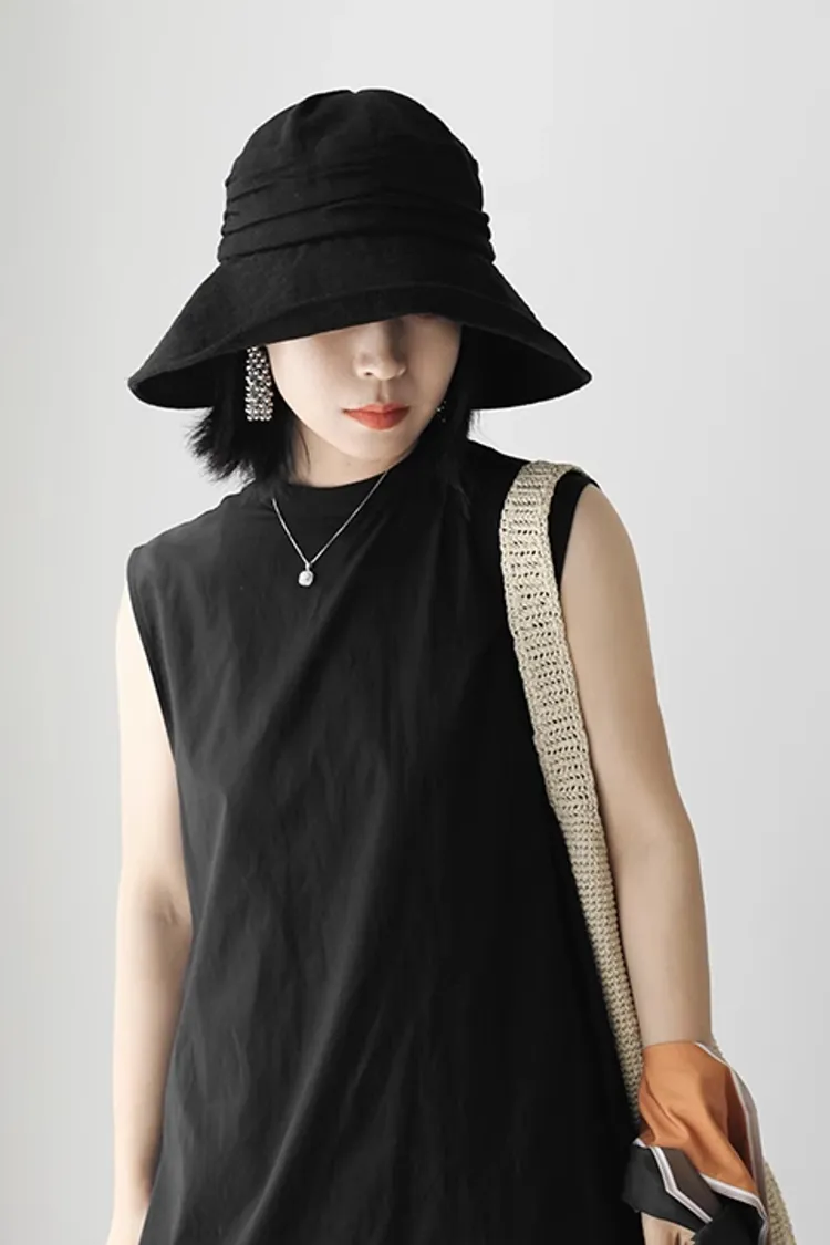 Casual Linen Wide Brim Sun Hat