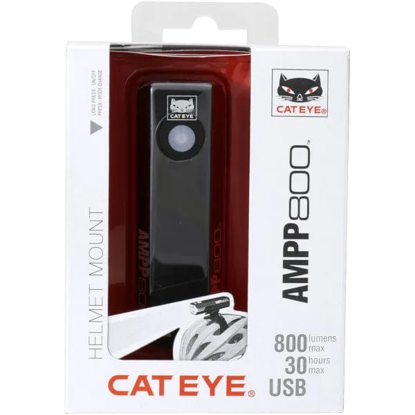 Cateye AMPP 800 Front Light & Helmet Mount