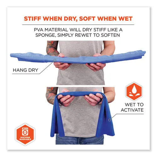 Chill-its 6602 Evaporative Pva Cooling Towel, 29.5 X 13, One Size Fits Most, Pva, Gray, Ships In 1-3 Business Days
