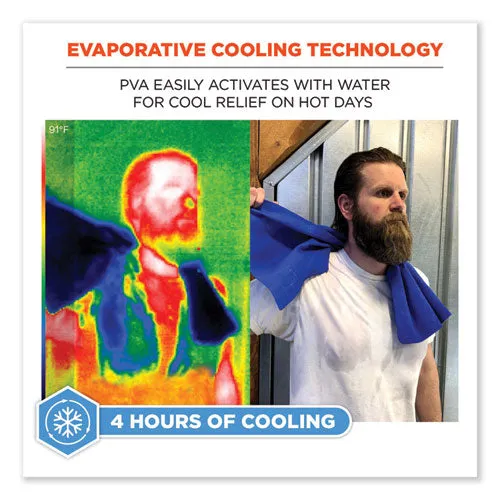 Chill-its 6602 Evaporative Pva Cooling Towel, 29.5 X 13, One Size Fits Most, Pva, Gray, Ships In 1-3 Business Days