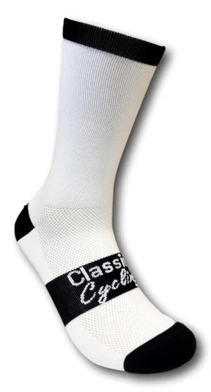 Classic Cycling Equipe Socks - White Black "Classic"