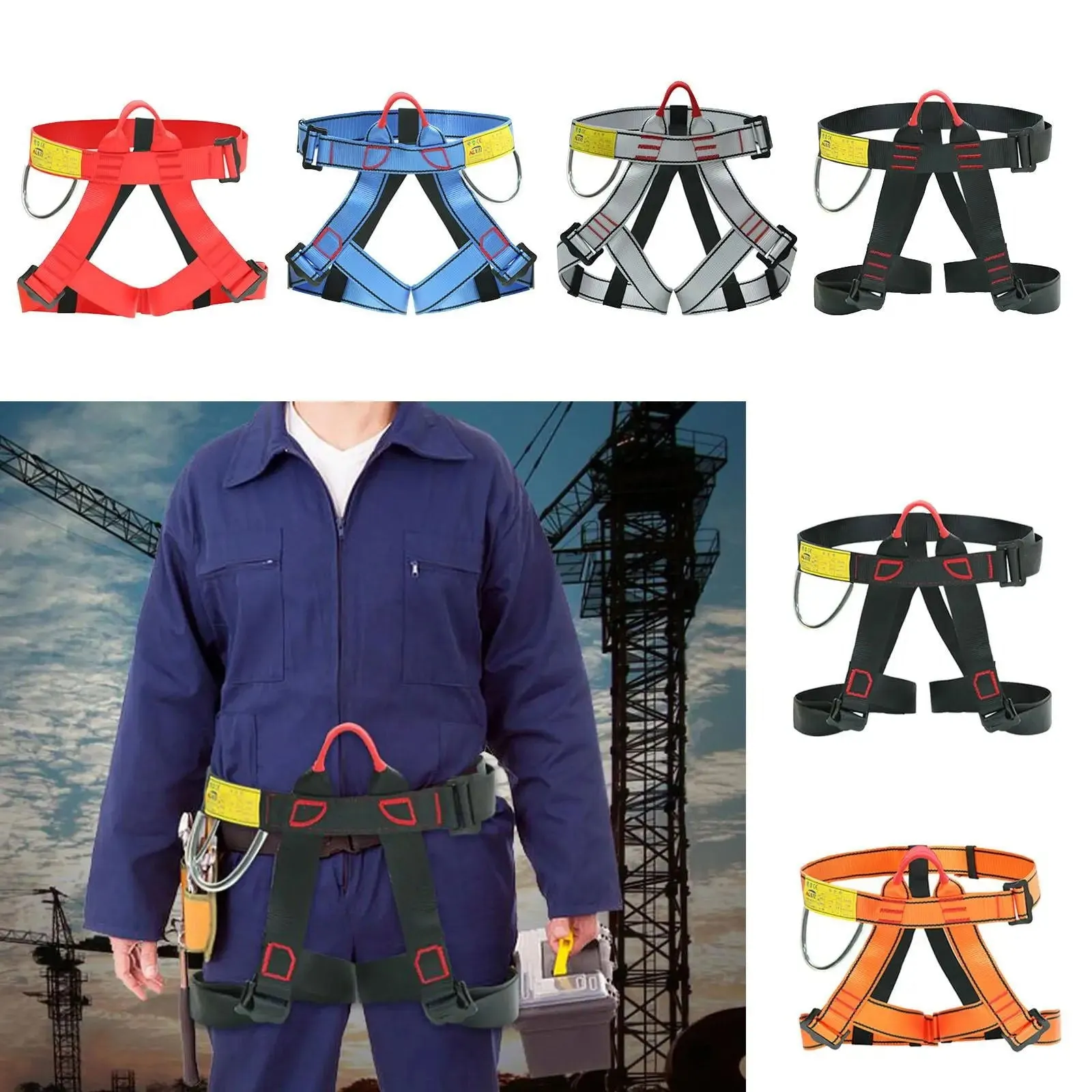 Climbing Harness, Protect Waist Harness, Half Body Harness for Mountaineering