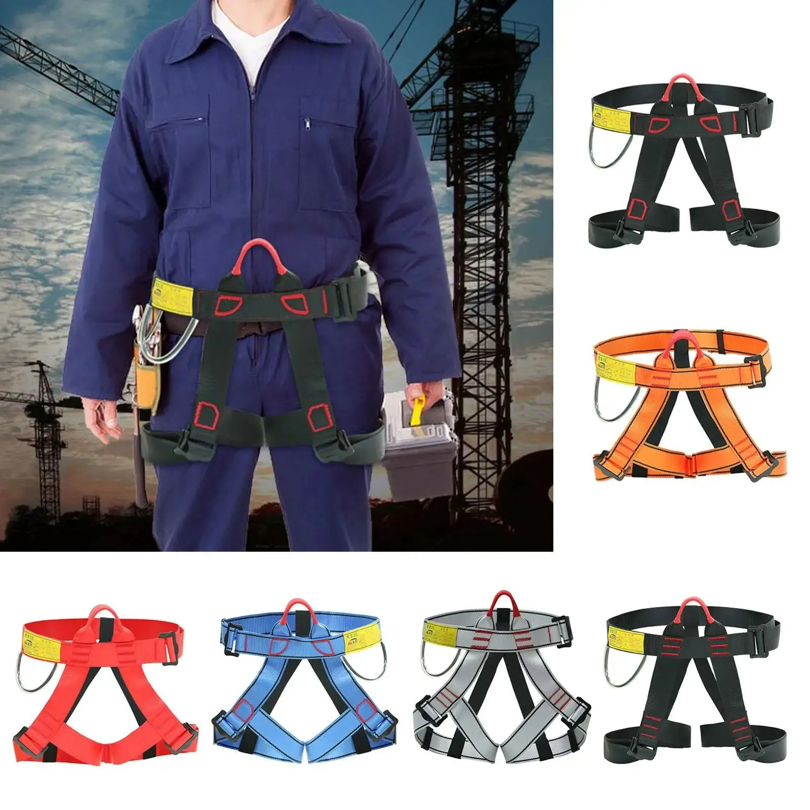 Climbing Harness, Protect Waist Harness, Half Body Harness for Mountaineering