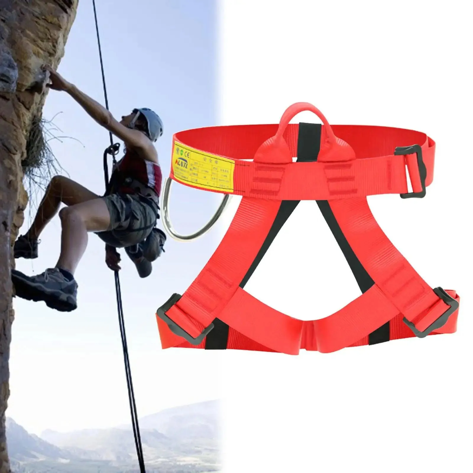 Climbing Harness, Protect Waist Harness, Half Body Harness for Mountaineering