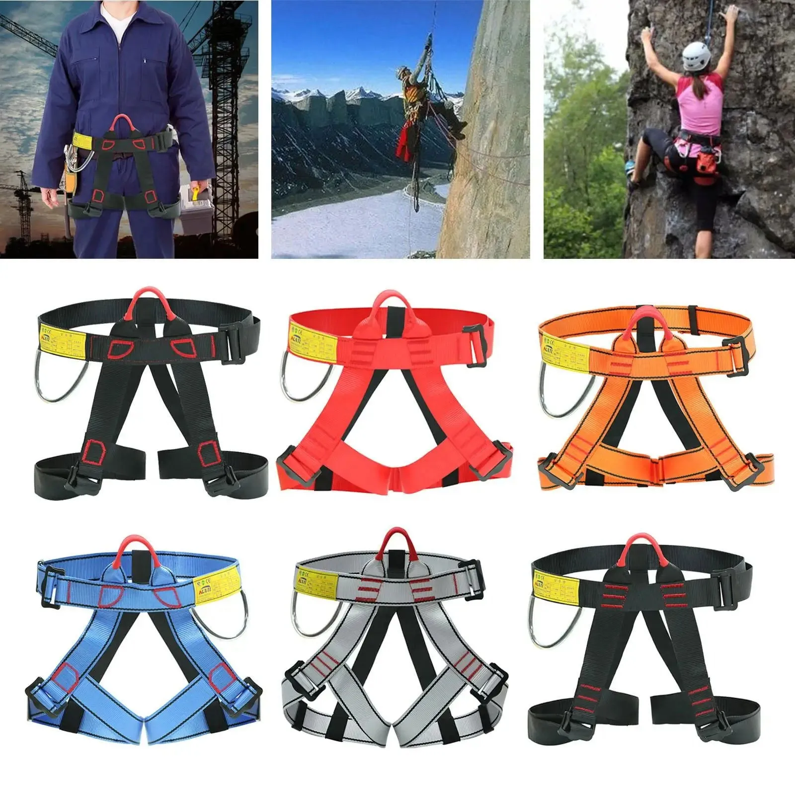 Climbing Harness, Protect Waist Harness, Half Body Harness for Mountaineering
