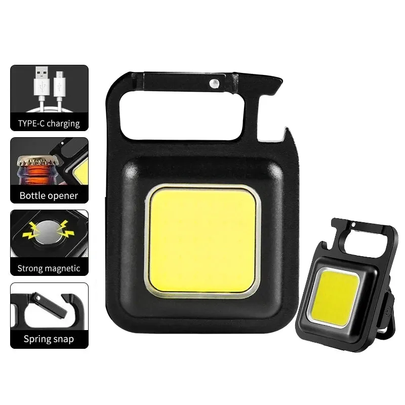 COB LED Mini Flashlight – Super Bright Keychain Light for Outdoor Emergencies and Camping
