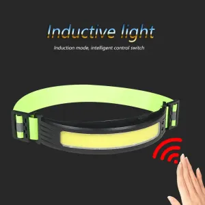 COB Strong Light Rechargeable Headlamp Red Light Warning Light Portable Outdoor COB Fishing Camping Night Running Headlights