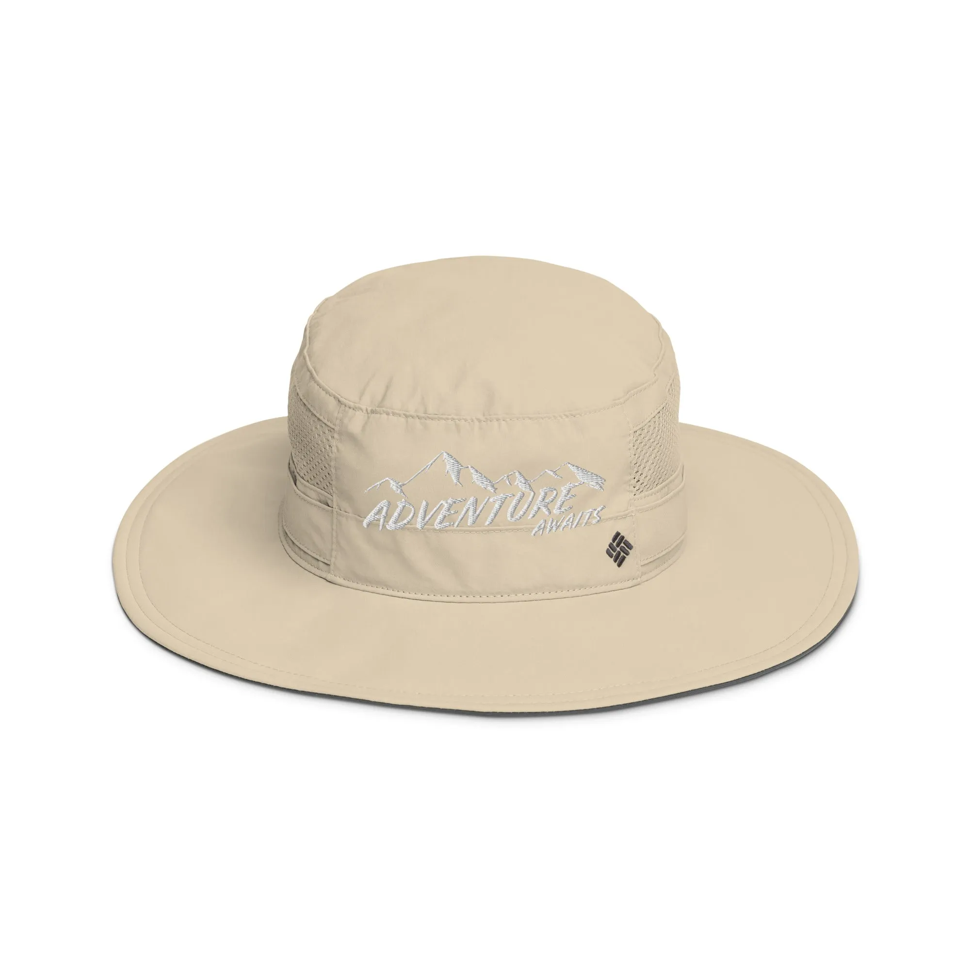 Columbia booney hat, Adventure Awaits Hat, Camping Hat , Hiking Hat, Outdoor, Happy Camper, Mountains Trucker Hat, Gift For Outdoorsman, Columbia booney hat