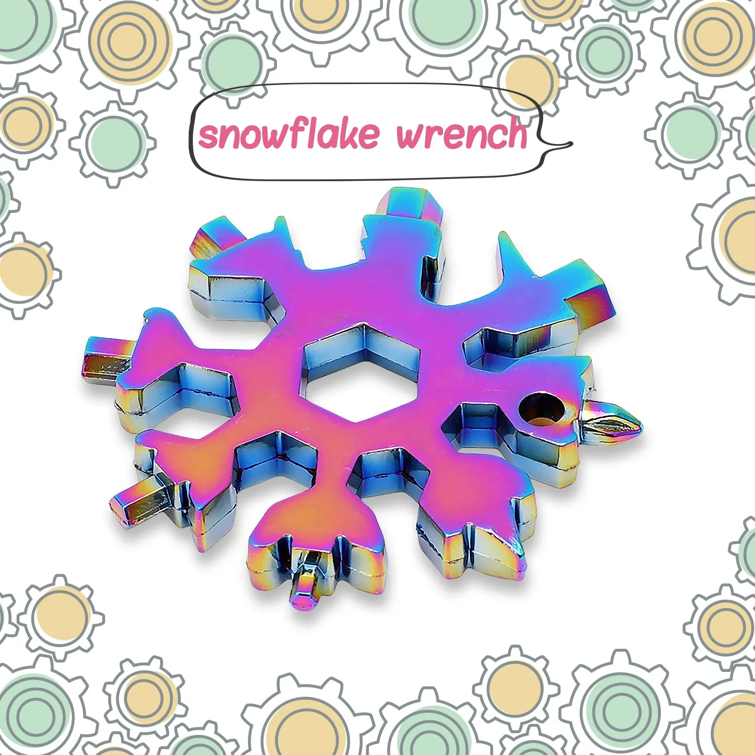 Compact Snowflake Multi-Tool – 18 Tools in One