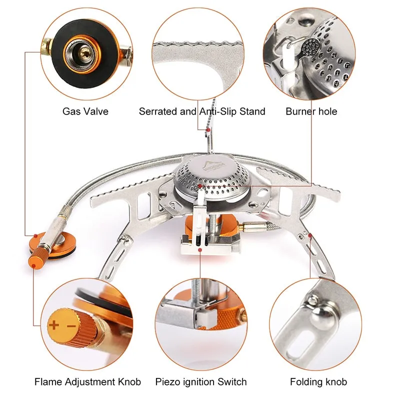 Compact Stainless Steel Portable Gas Stove