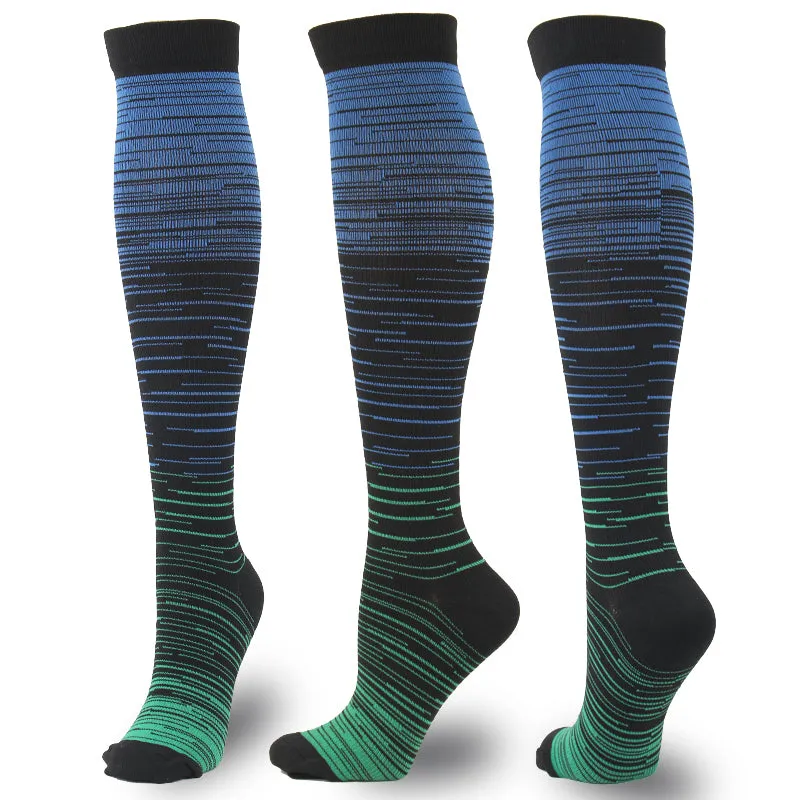 Compression Socks for Sports Performance & Muscle Recovery - Stylish Design