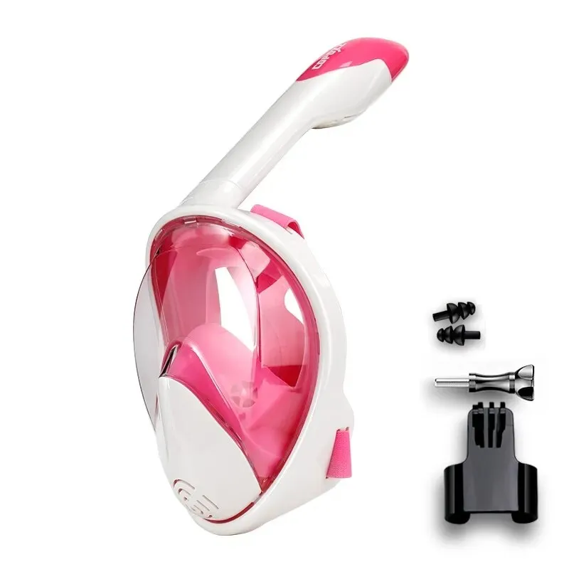COPOZZ Scuba Underwater Hunting Diving Mask Anti Fog Snorkel Mask Breathing for Gopro Camera Men Women Full Face Mask Adult