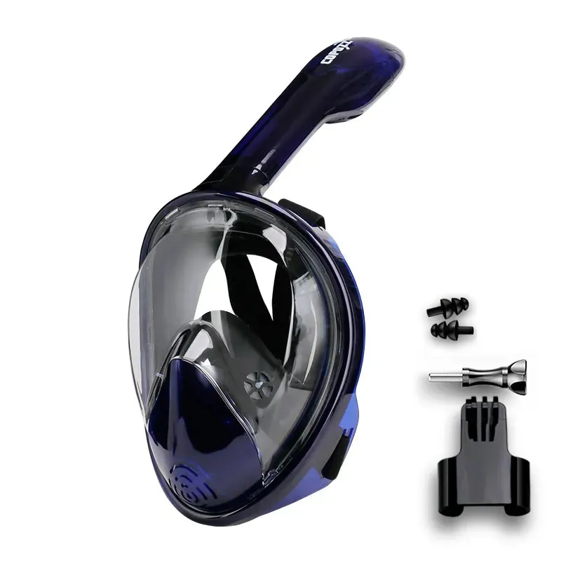 COPOZZ Scuba Underwater Hunting Diving Mask Anti Fog Snorkel Mask Breathing for Gopro Camera Men Women Full Face Mask Adult