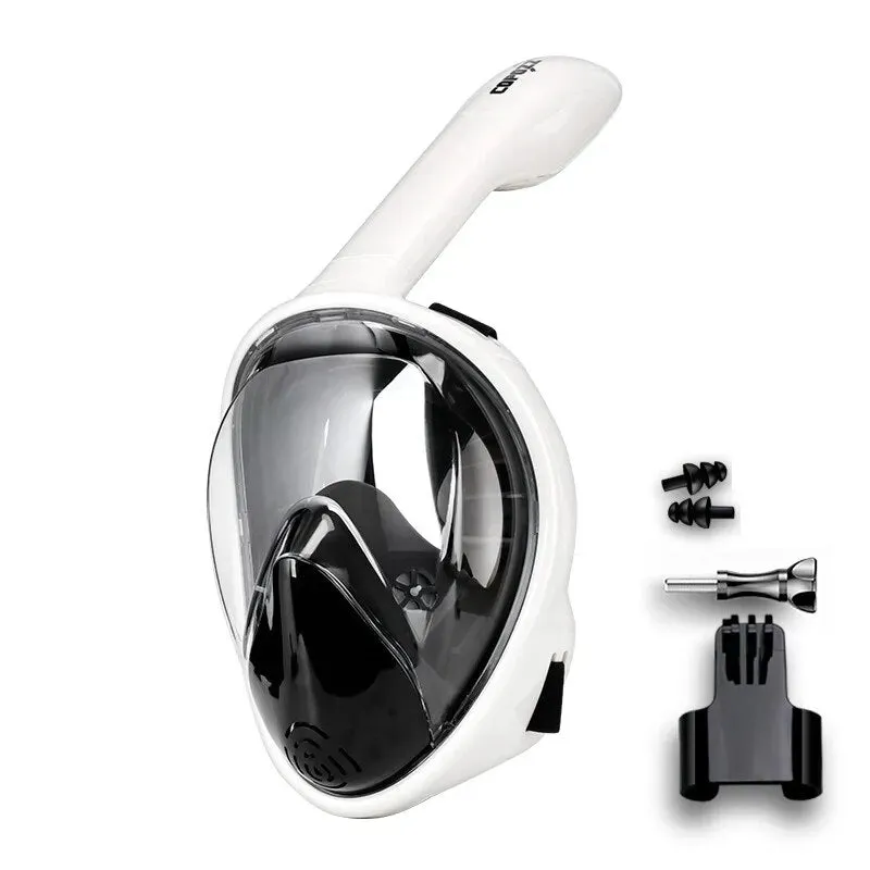 COPOZZ Scuba Underwater Hunting Diving Mask Anti Fog Snorkel Mask Breathing for Gopro Camera Men Women Full Face Mask Adult