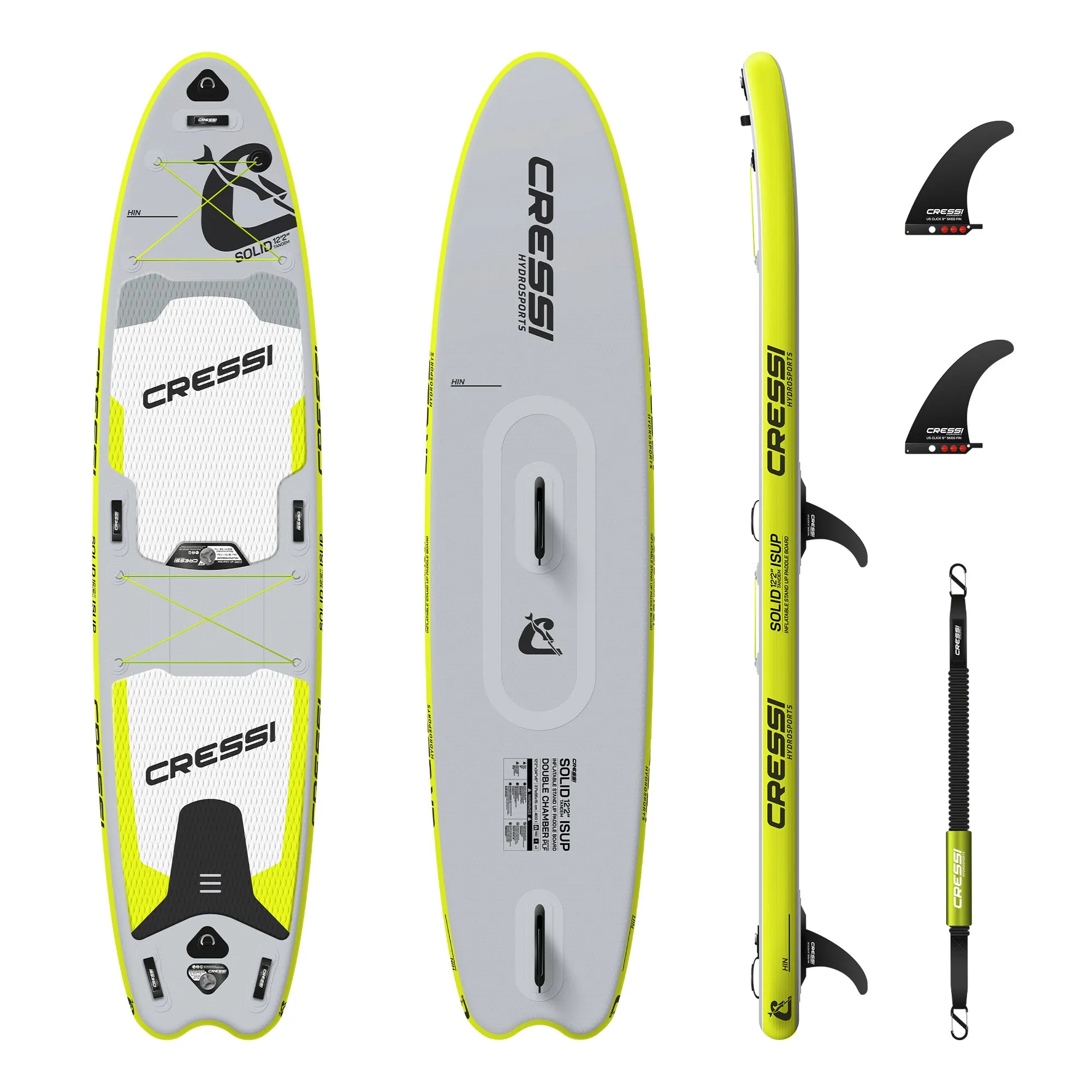 Cressi Solid Tandem Inflatable Stand Up Paddleboard Set