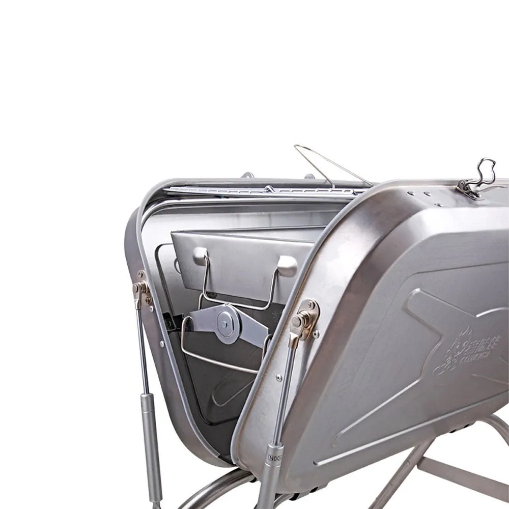 CRONY 8828 Portable grill Folding Stainless Steel Commercial Portable Outdoor Camping Charcoal Bbq Grill