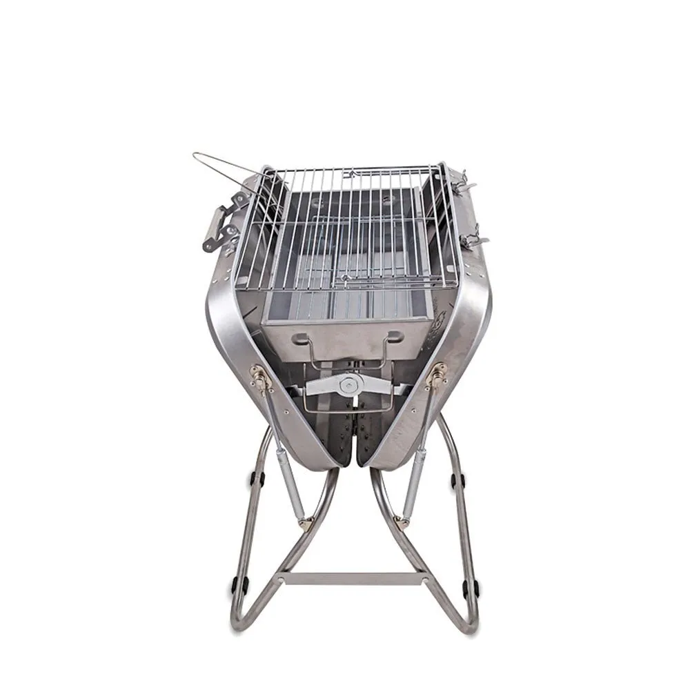 CRONY 8828 Portable grill Folding Stainless Steel Commercial Portable Outdoor Camping Charcoal Bbq Grill