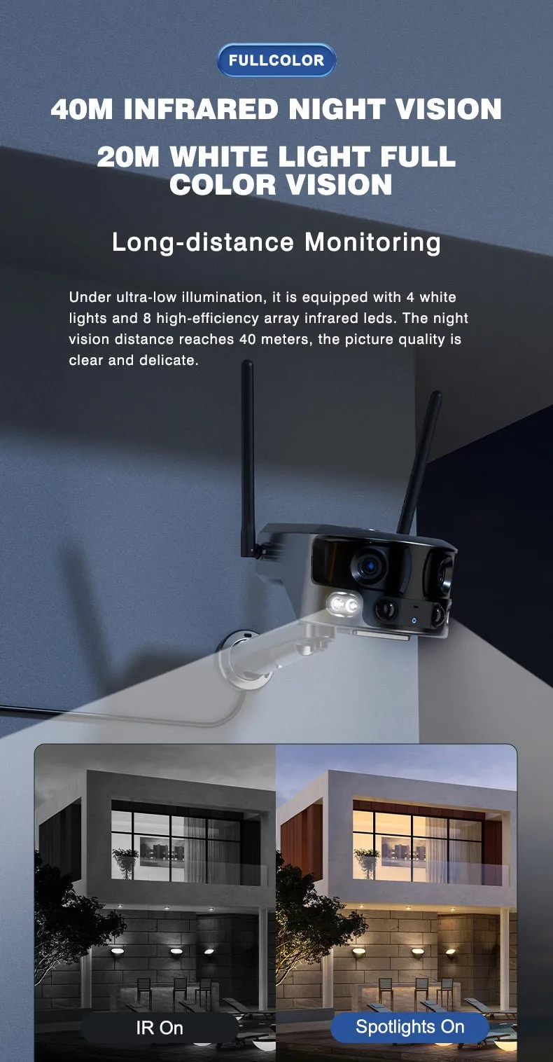 CRONY Y6 4G-4K-8MP-4X 180°Wide Angle Solar Battery Camera Y6 WiFi-4K-8MP-180°Wide Angle Solar Battery Camera with 6W Solar Panel