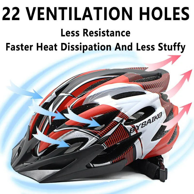 Cycling Helmet Man Women LED Rear Light Helmet Road Mountain Bike Helmet Riding Bicycle Helmet With Removable Lens Goggles