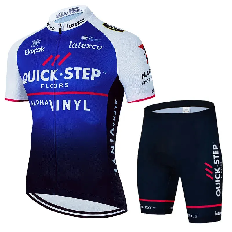 Cycling Jersey Set 2023 QUICK STEP Men MTB Uniform Bike Cycling Clothing Summer Breathable Bicycle Shirt Ropa Maillot Ciclismo