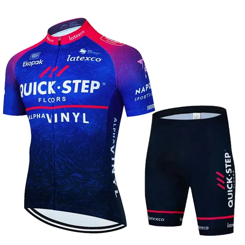 Cycling Jersey Set 2023 QUICK STEP Men MTB Uniform Bike Cycling Clothing Summer Breathable Bicycle Shirt Ropa Maillot Ciclismo