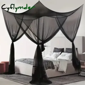 Cyflymder 1 PCS Extra large Mosquito net with 4 openings, Durable Canopy Mosquito Net - Perfect for any Size Beds & Camping, Suitable For