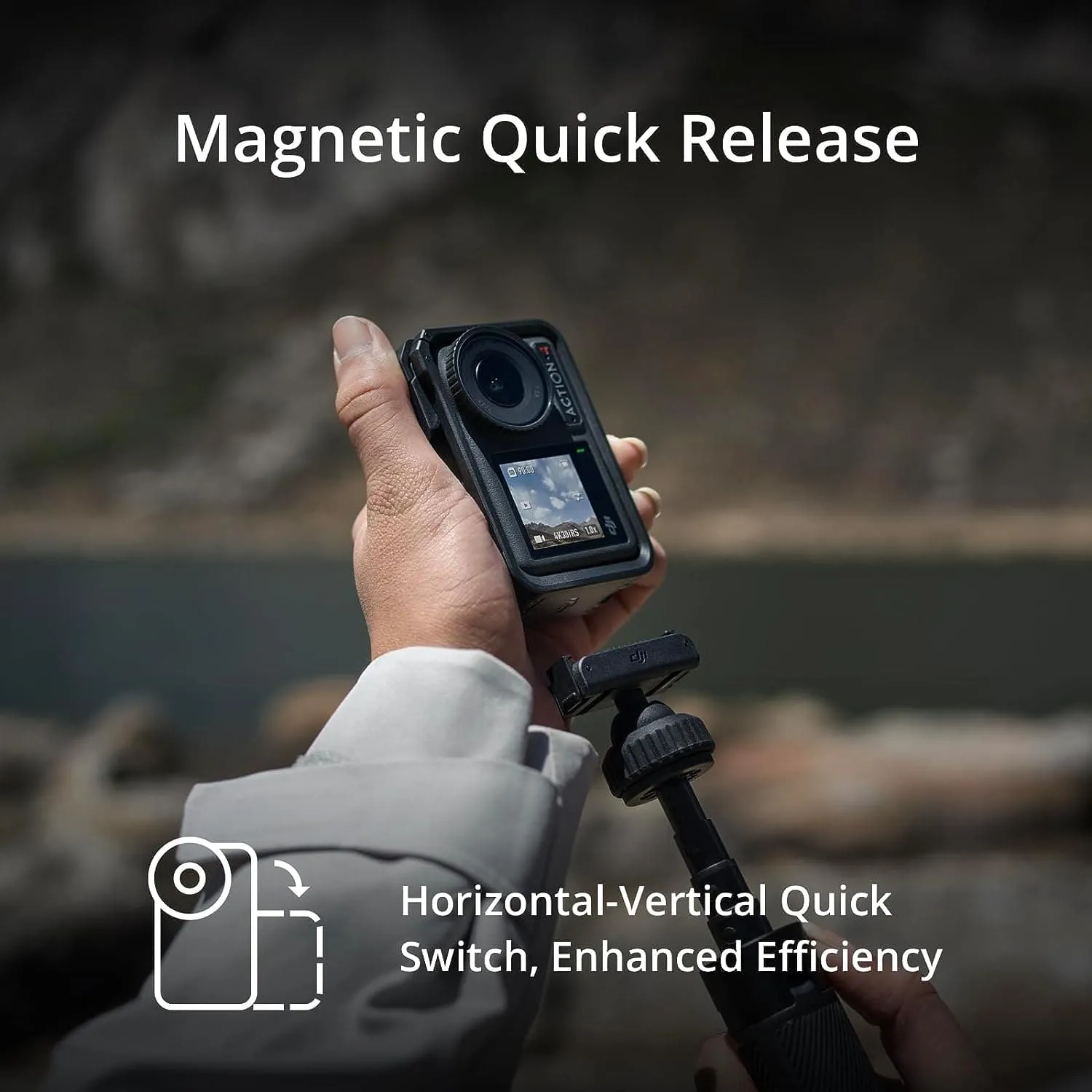 DJI Osmo Action 4 Standard Combo - 4K/120fps Waterproof Action Camera, 1/1.3" Sensor, 10-bit Color, 160-Min Battery