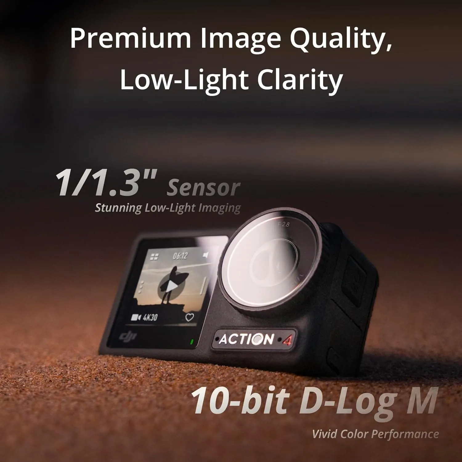 DJI Osmo Action 4 Standard Combo - 4K/120fps Waterproof Action Camera, 1/1.3" Sensor, 10-bit Color, 160-Min Battery
