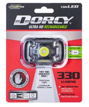 Dorcy 41-4359 Rechargeable Headlamp, 1800 mAh, Lithium-Ion Battery, LED Lamp, 330 Lumens, Spot Beam, 200 m Beam Distance :CD: QUANTITY: 1 Dorcy 41-4359 Rechargeable Headlamp, 1800 mAh, Lithium-Ion Battery, LED Lamp, 330 Lumens, Spot Beam, 200 m Beam Distance :CD: QUANTITY: 1