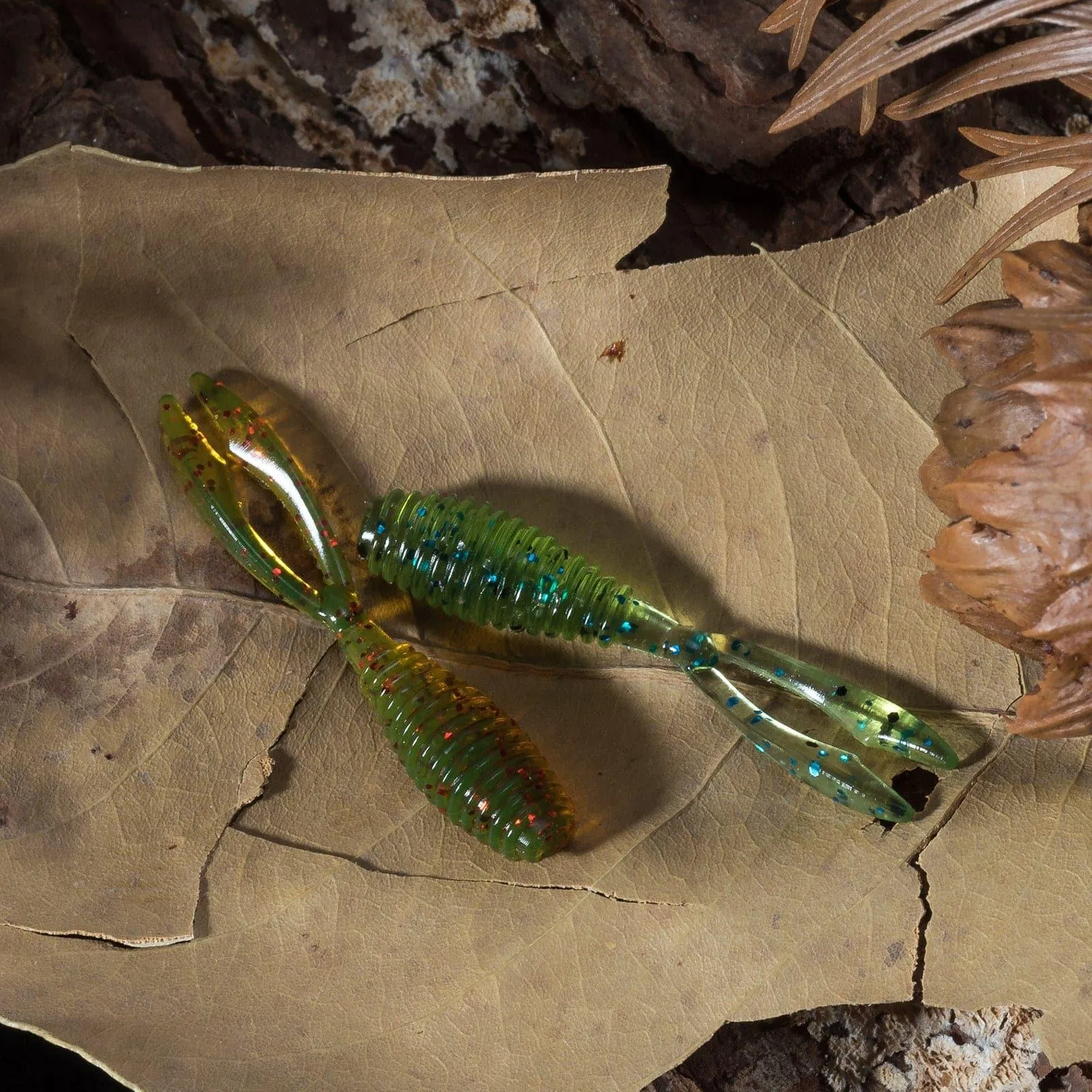 Dr.Fish 20 pcs Fork Tail Soft Baits 1.38''
