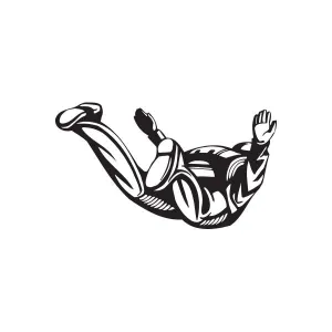 Dropping Out Free Falling Skydiving Decal